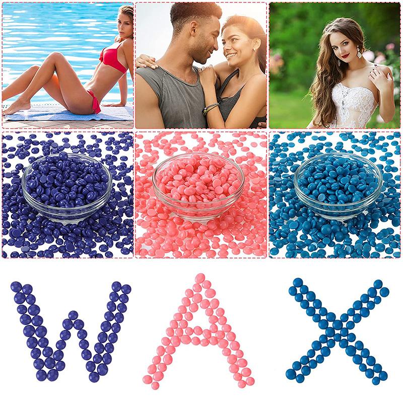 300g Hair Removal Wax Beans Hard Wax Beans Film Wax Bead Depilatory Removing Pellet Waxing Bikini Face Hair Removal Bean