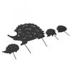 4 Pezzi Riccio Metallico Decorative Picchetti da Giardino Animale Carino Design Vuoto Patio Carino Arte del Ferro Riccio