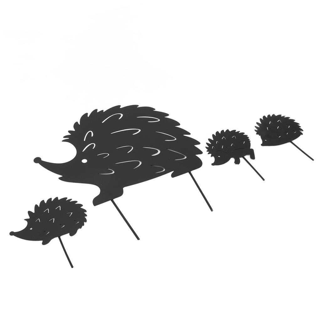 4 Pezzi Riccio Metallico Decorative Picchetti da Giardino Animale Carino Design Vuoto Patio Carino Arte del Ferro Riccio