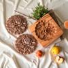 Wooden Cookie Cutter Biscuit Mold Beige Wood Pastry Stamp Baking
