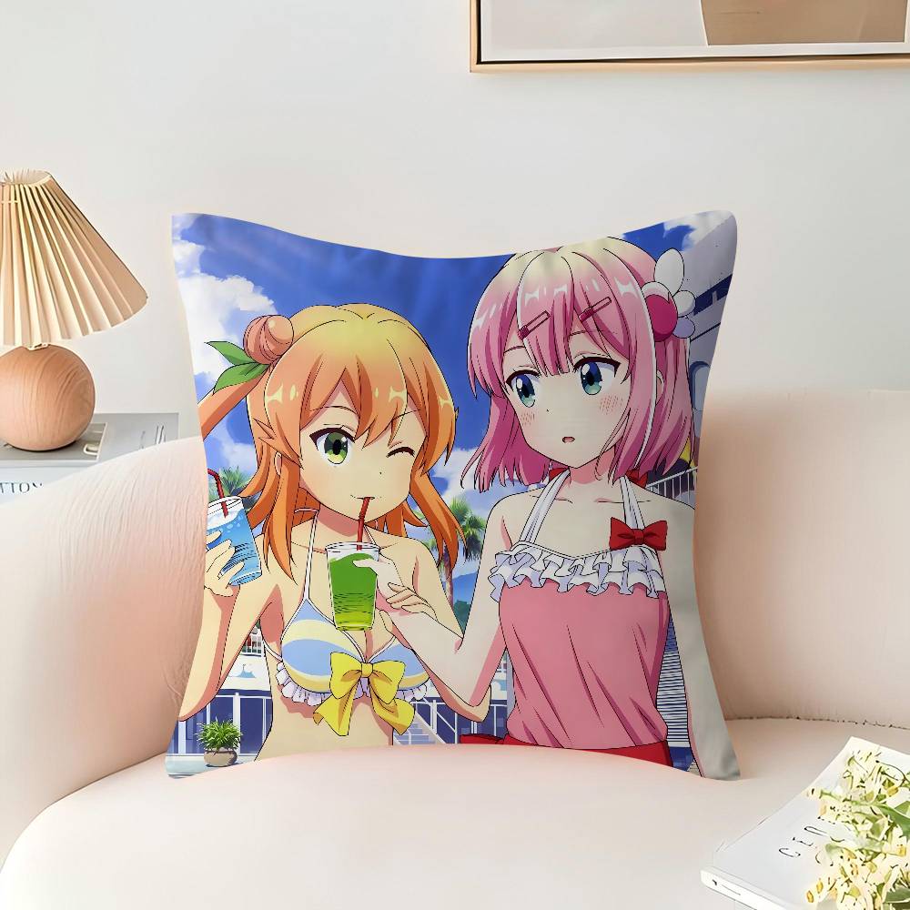 Anime T-The Demon Girl Next Door Ahorn Design Kissenbezug Fröhliche Herbsternte Dekor Feiertagsdekorati Kissenbezug