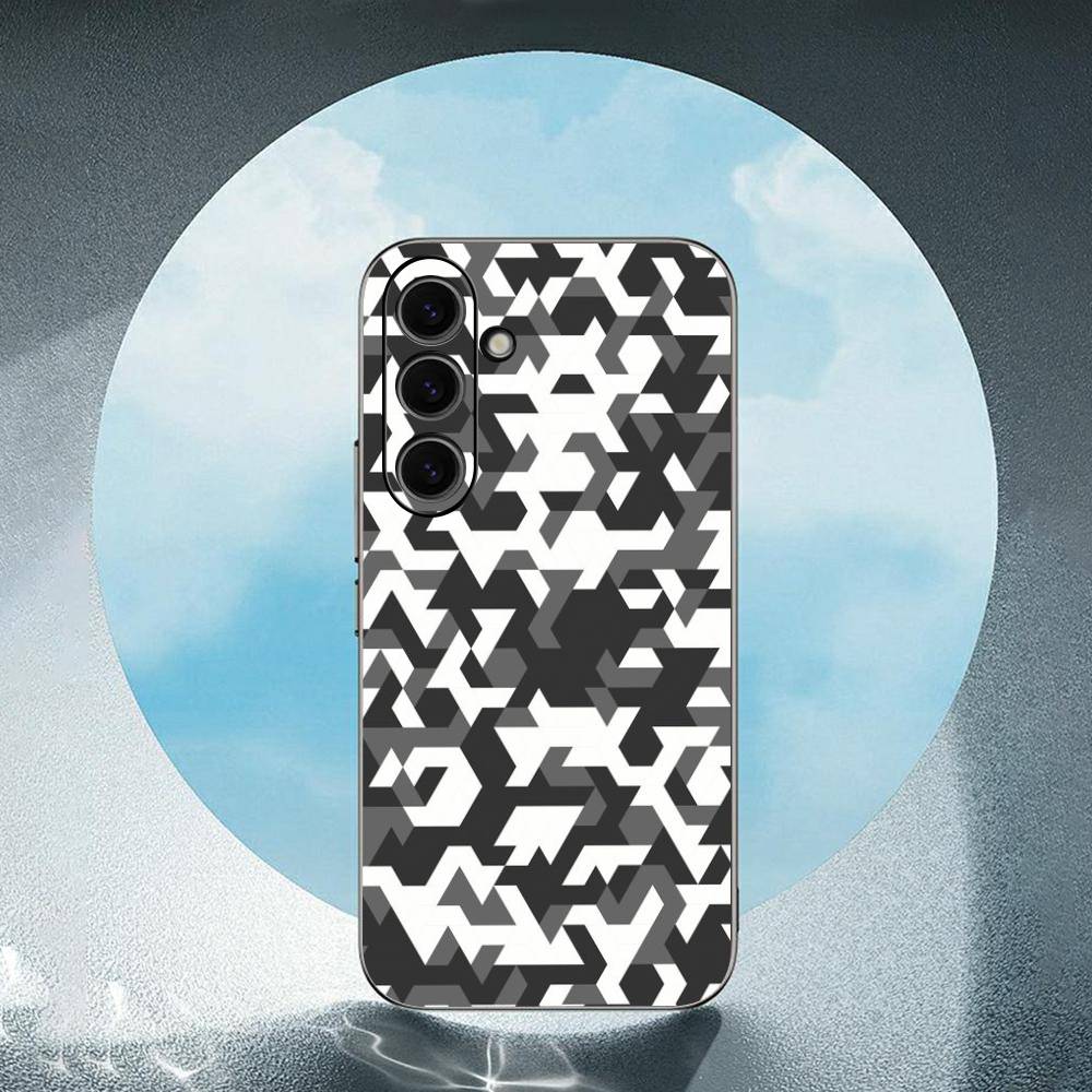 C-Camouflage-E Luxury Black Phone Case For Samsung Galaxy S23 S24 S25 Ultra S22 Plus S21