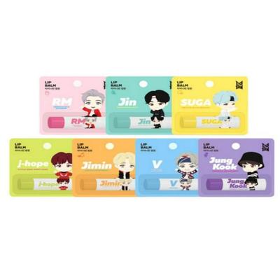 TinyTAN BTS Lip Balm 7-Piece Set – RM, Jin, Suga, J-Hope, Jimin, V, Jung Kook