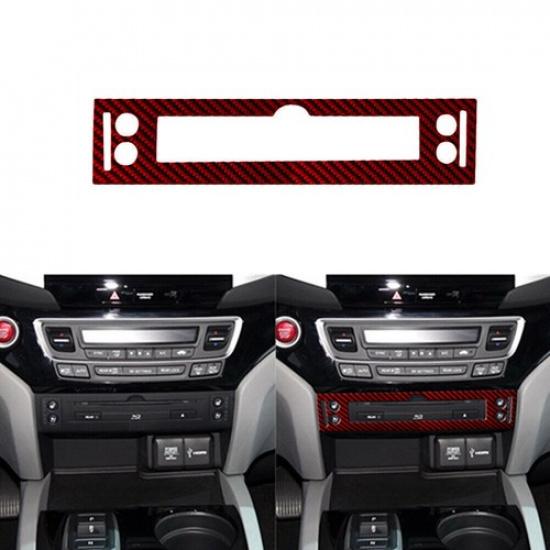 Red Carbon Fiber Heated Seat Button Frame Trim For Honda Ridgeline 2017-20 TypeA