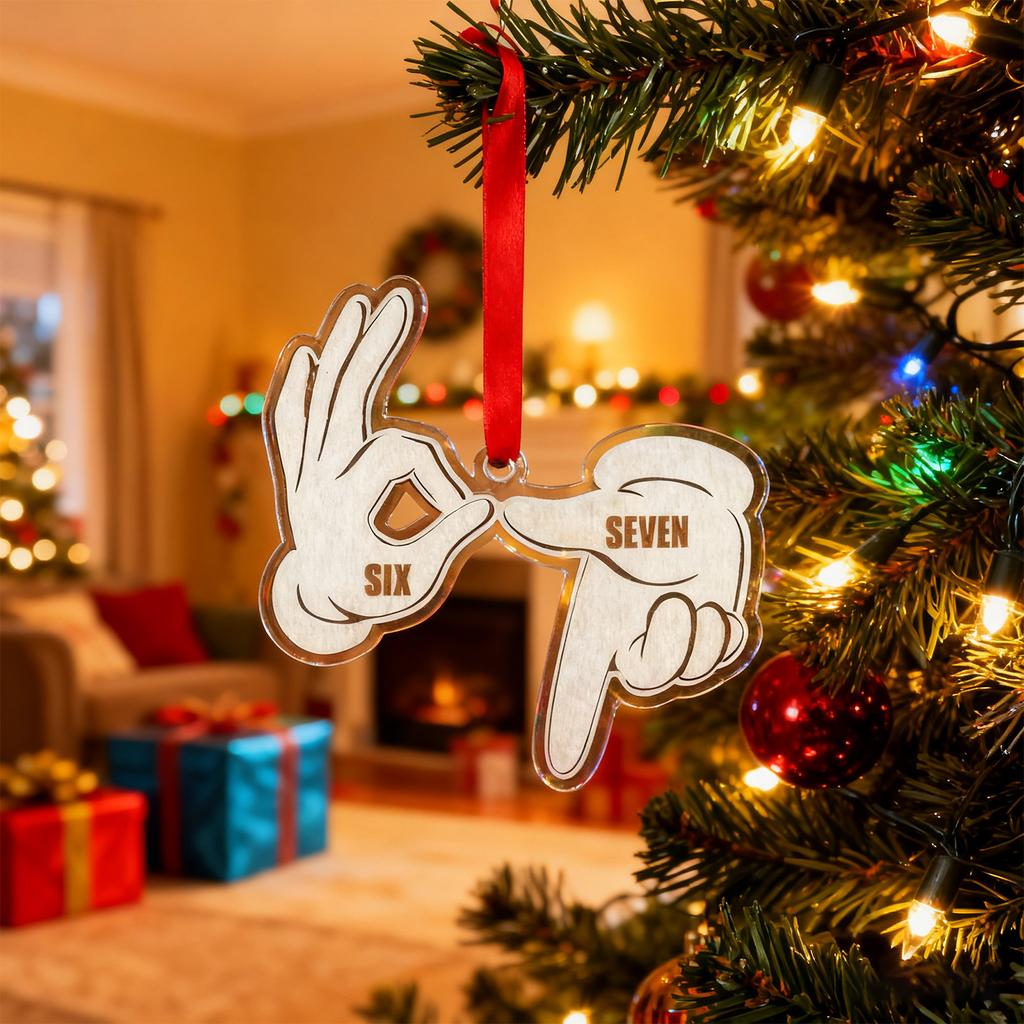 Akrylové vánoční ozdoby, Zábavné číselné ozdoby, Přívěsky