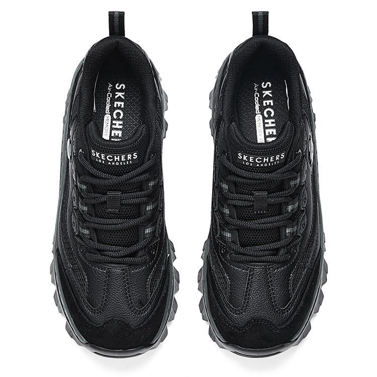 Skechers Honey Cake Shoes Comfortable Lightweight Casual Versatile Wear Resistant Increased Height Low Top Dad Shoes Women Sneaker Black 177233-BBK