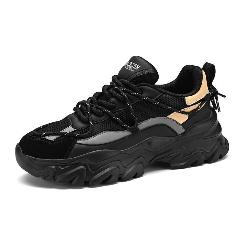 New spring and summer casual running sports mesh breathable inner heightening thick-soled dad trendy shoes