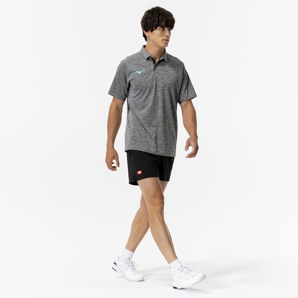 Table Tennis Game Short JTTA Size 82JAC105 Shirt, Sleeve, Certified, Moisture-Wicking, Quick-Drying, Unisex, Black, L,