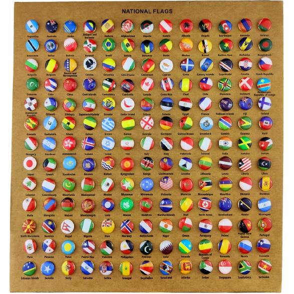 Map P, 291Pcs Flags P of The World Map Pin Board, Decorative Push P for Cork Board, Travel Map