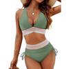 Women Bikini Sexy High Waist Bathing Suit V-Neck Beach Swimwear Female Summer Swimsuit