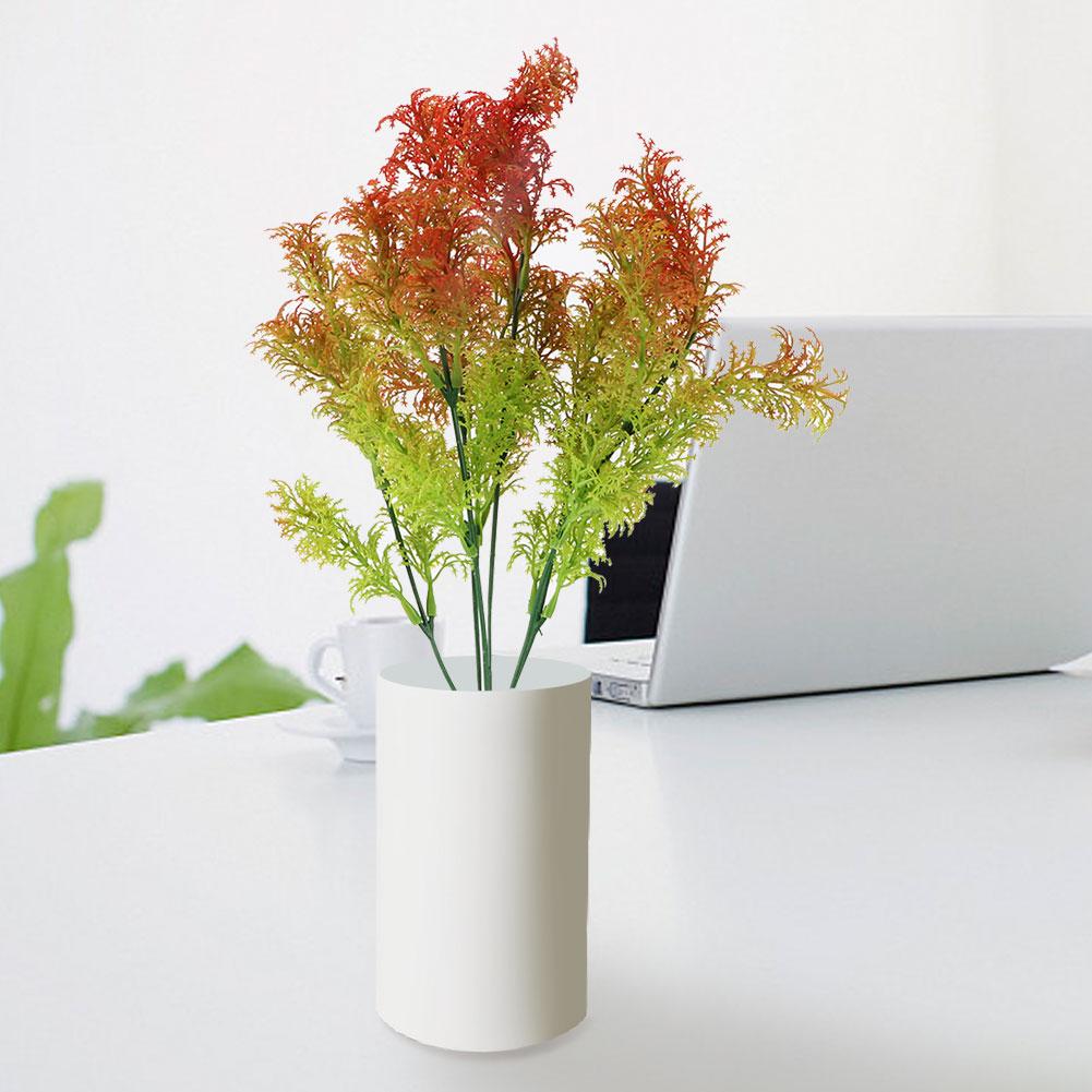 Artificial Leaves Plastic Seaweed Simulated Plant Home House Garden Decor(Orange Seaweed)