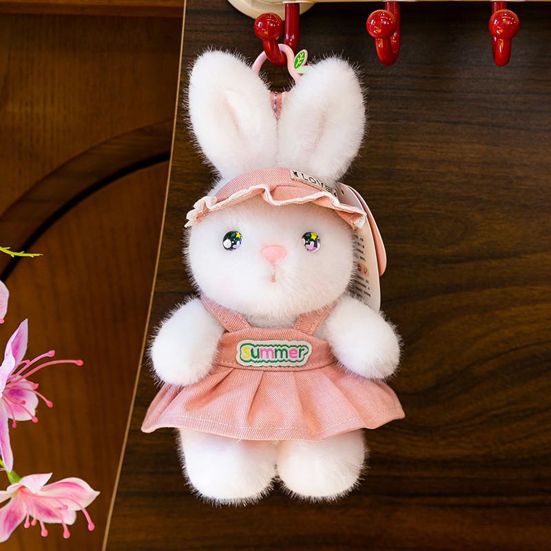 Cartoon Bunny Plush Keychain With Soft Fabric For Girls And Kids Gift