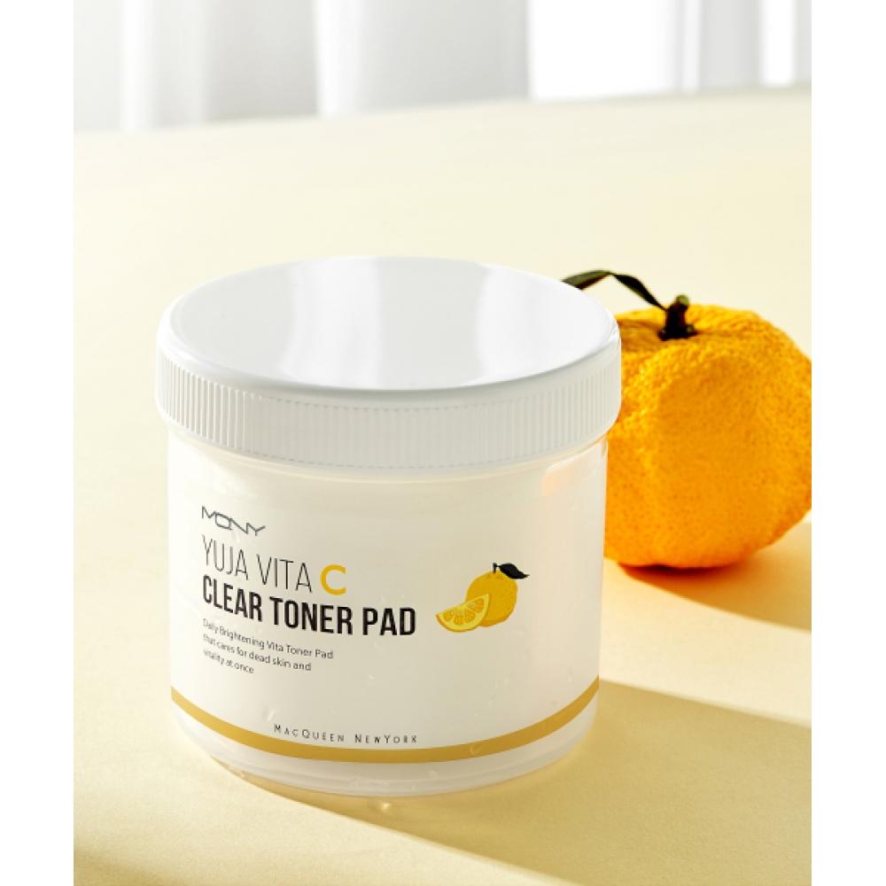 Mqny Citron Toner Pad Hypoallergenic Calming Moisture Pad 100 Sheets 240 Ml Large Capacity toner pad