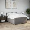 VidaXL Slat Bed Base with Mattress Taupe 160x200 Cm Fabric 3286735