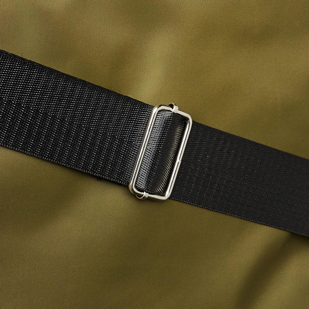 OZOC Soria 50267 Women's Khaki Shoulder Bag, Tote Bag, 2-Way, Crossbody, or Shoulder Strap, Water-Repellent Nylon