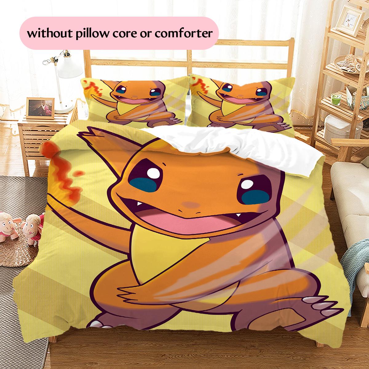 Pokémon Charmander raksta gultasveļa Mājas dekorēšana