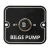 12V 24V Bilge Pump Control Switch with LED Indicator Light Sensitive Black Safe Manual Aluminum Panel