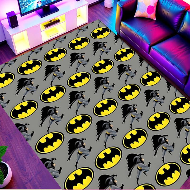 Superheroes Print Rug, Washable Floor Carpet, For Entryway Dorm Laundry Room Office Study, Home Decor Birthday Christmas Gift