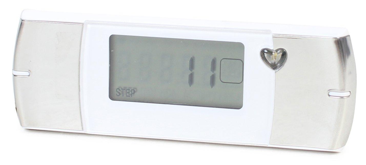 

CREPHA Pedometer with Heart Rate 3D Calorie Counter White Monitor, Sensor, Display, TS-P006-WT
