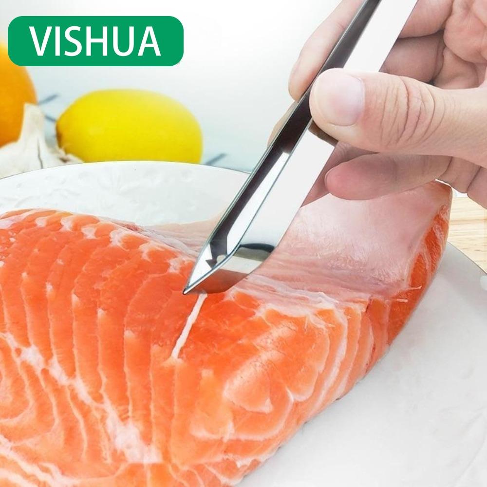 Stainless Steel Fishbone Tweezers with Ergonomic Handle