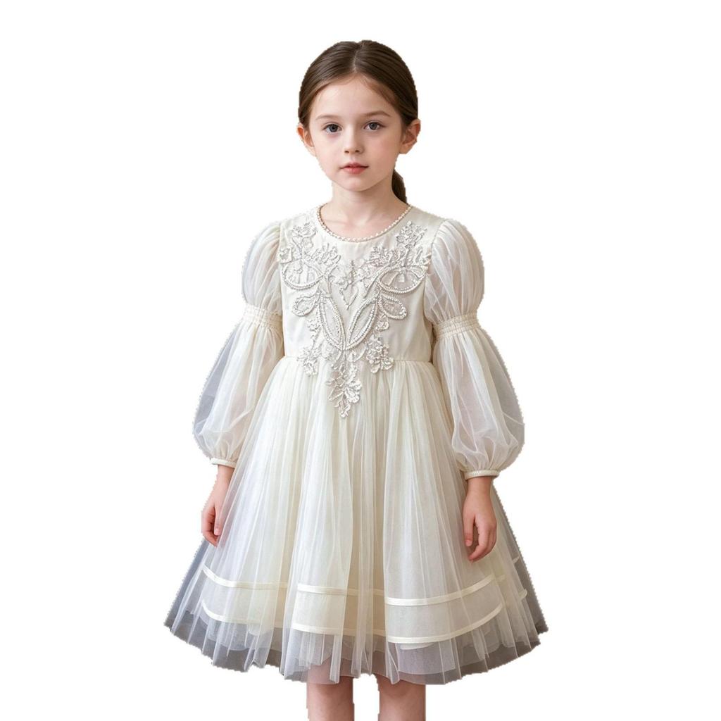 2026 Prinzessinnenkleid für Mädchen Frühling/Sommer - Hochwertiges voluminöses Kleid für Partys und Geburtstage