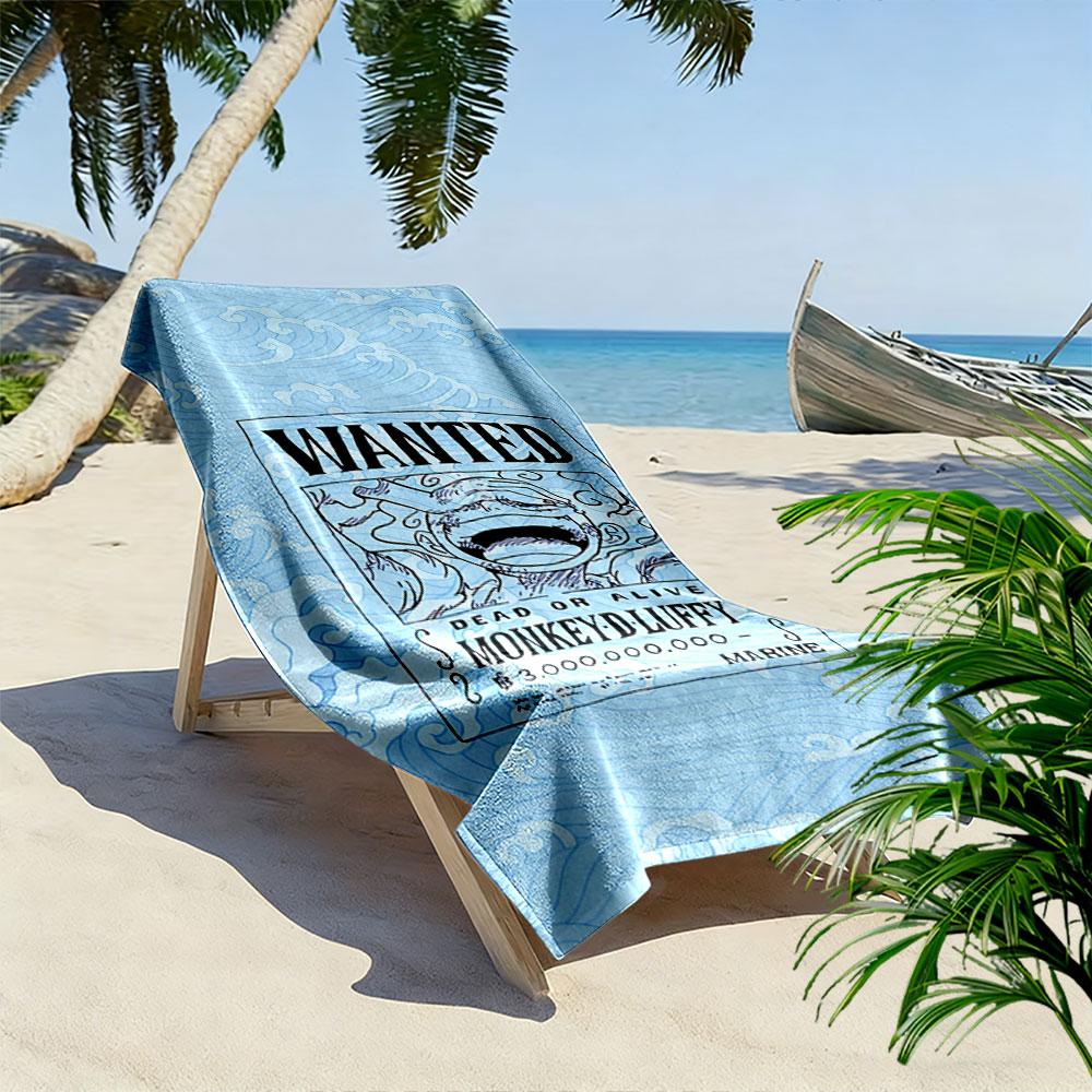 Wanted Poster Beach Towel Beach Towel Quick-drying for Travel Outdoor Sports Jogging Beach and Swimming