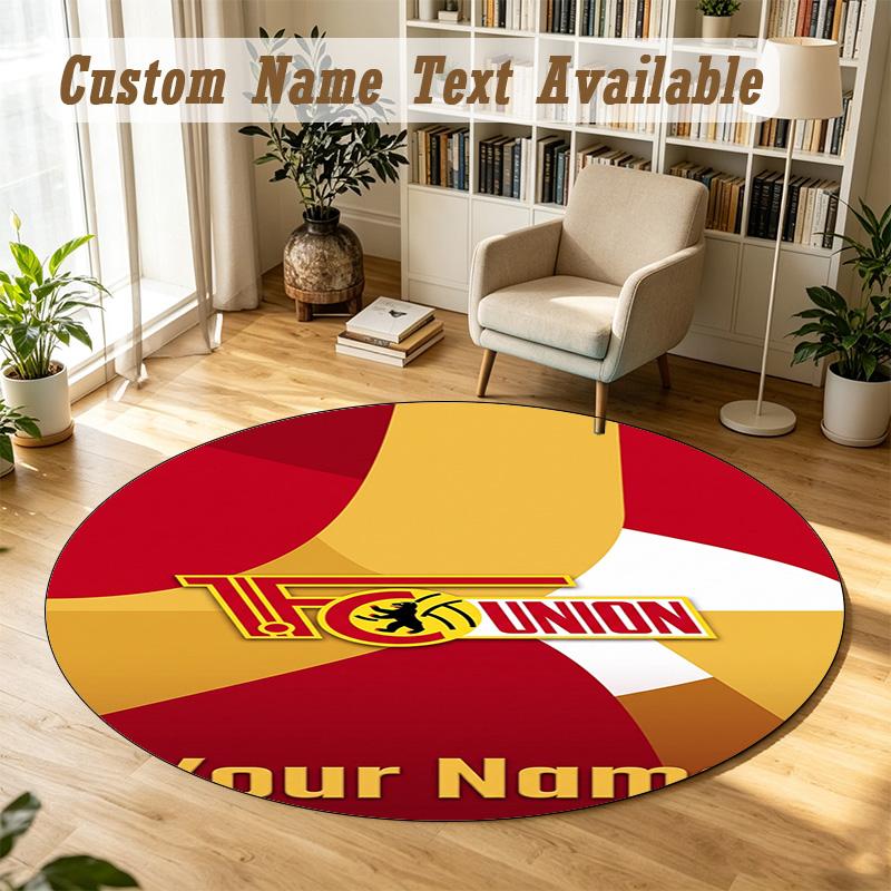 Round Rug Custom NameUnion Berlin FC Pattern Non Slip Carpet Home Floor Decor