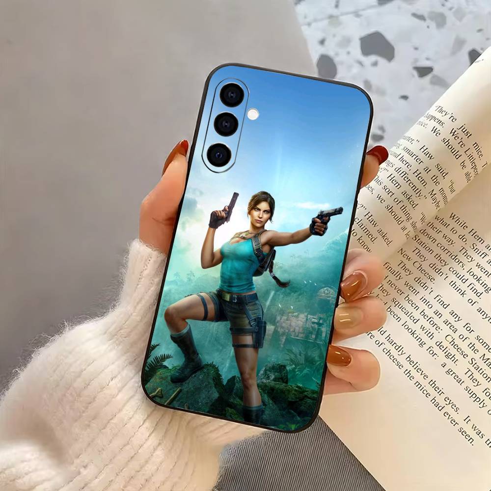 Крутой чехол для телефона T-Tomb R-Raider-TR для Samsung Galaxy A73, A72, A71, A70, A53, A52, A51, Другие, Мягкий черный чехол Samsung a11