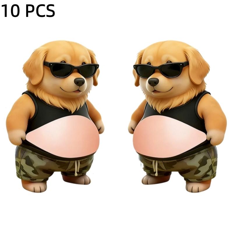 Cute Puppy 3D Belly Puffy Stickers DIY Soft Belly Squeezable Kitty Stickers Phone Case Decoration Children's Toy Birthday Gift