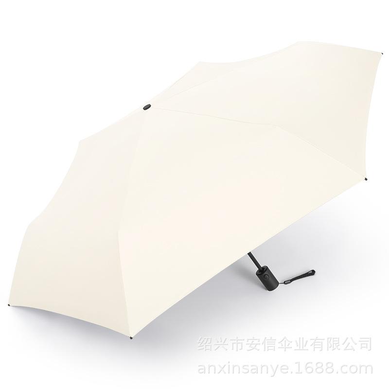 Wind-Resistant Auto-Fold Umbrella with UV Protection and Black Coating