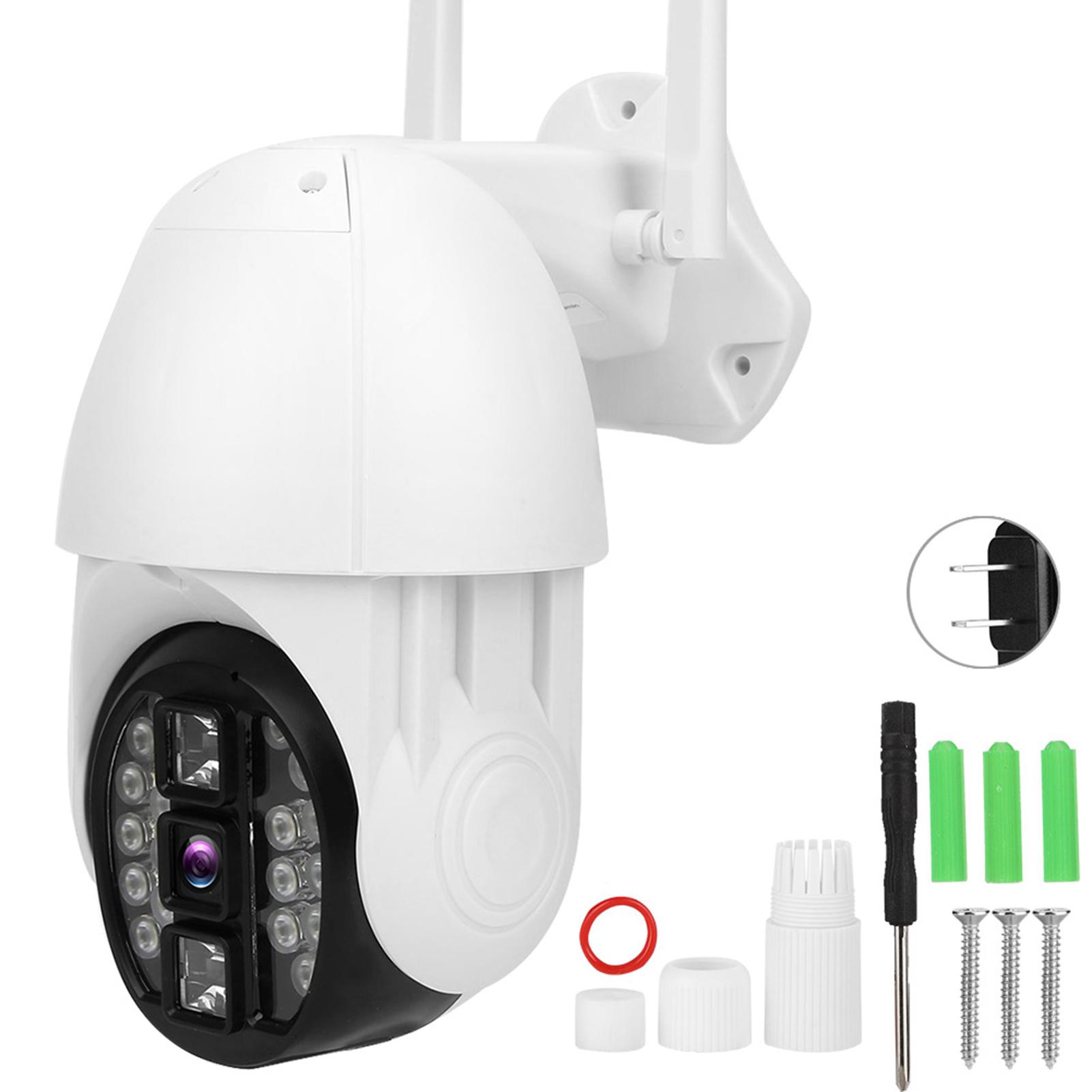 

1080P Повнокольорова WiFi купольна камера PTZ 2IR Lights18LEDs IP66 Нічне бачення Outdoor Security Cam