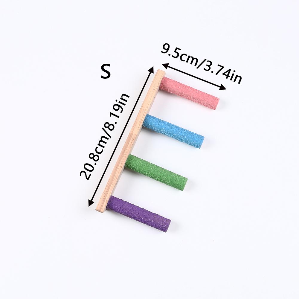 Bird Climbing Ladder Parrot Climbing Perch Stand Toys 4/6/8 Step Wooden Exercise Rack Bird Cage Accessories