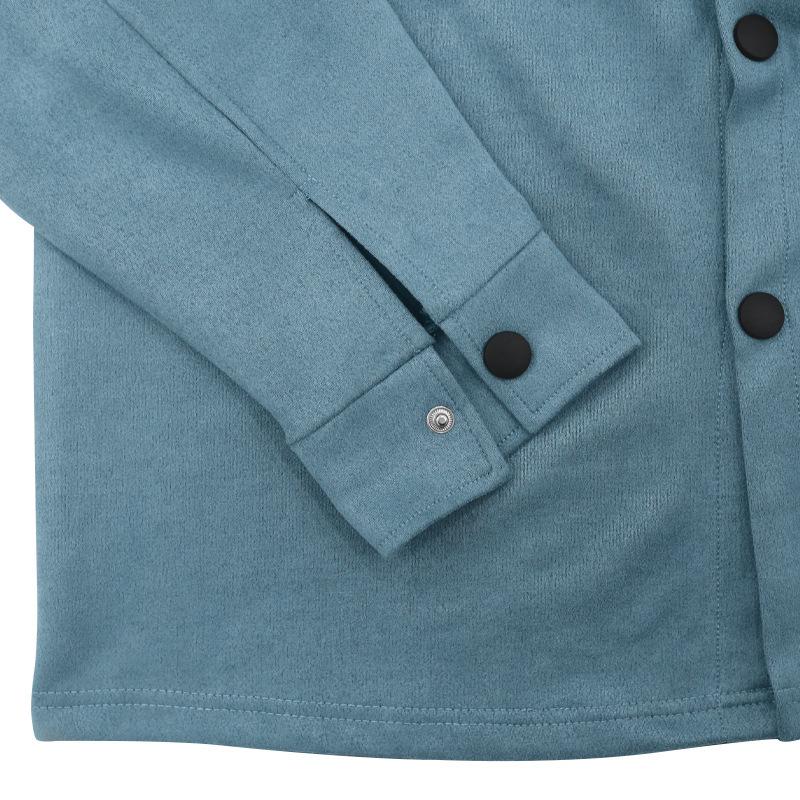 Pánský podzimní a zimní semišový slim fit komplet sako a kalhoty - evropský a americký styl