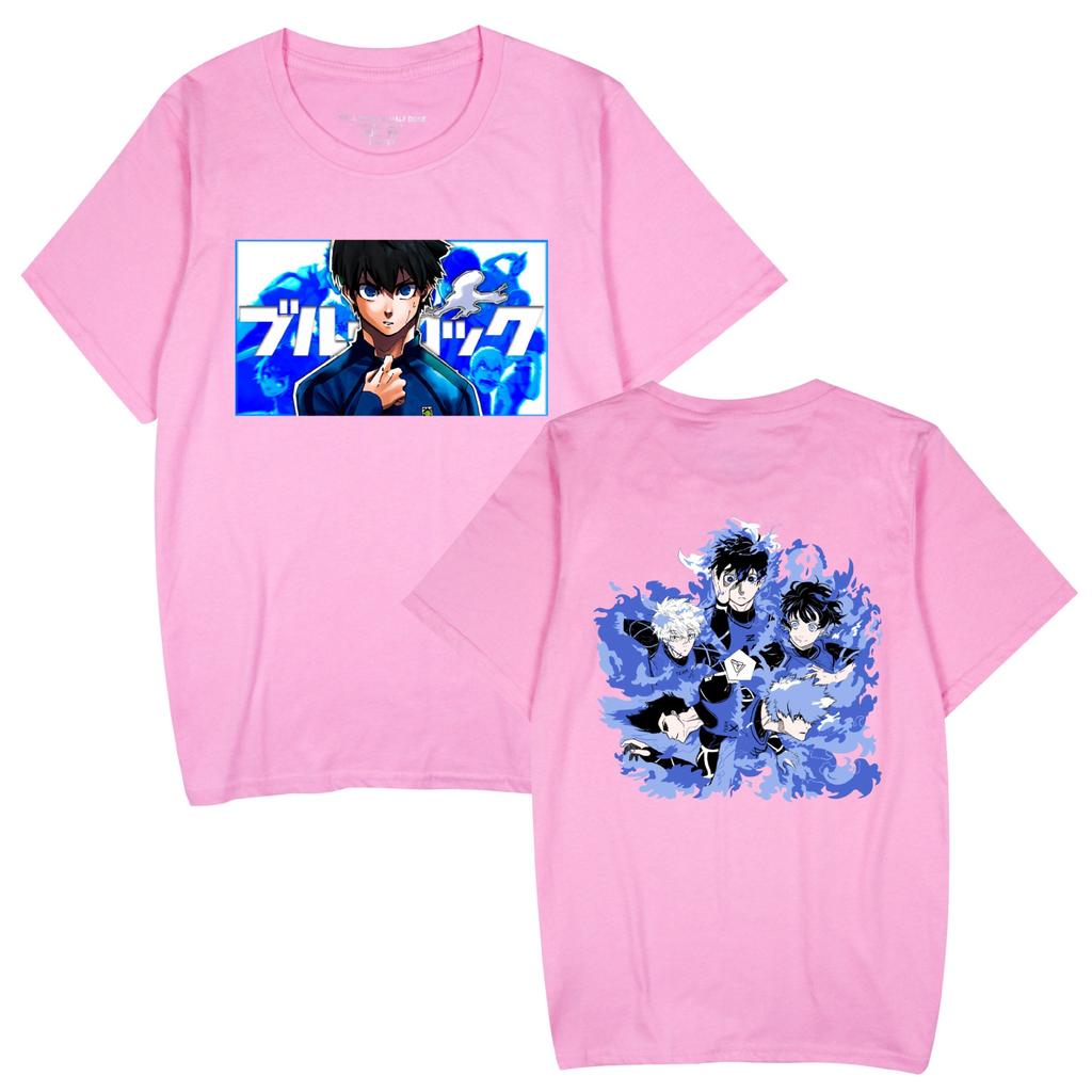 BLUE LOCK Cartoon Tshirt Hip Hop Men Women Anime Print Top Tees Harajuku Tshirts Fashion Summer T-shirt