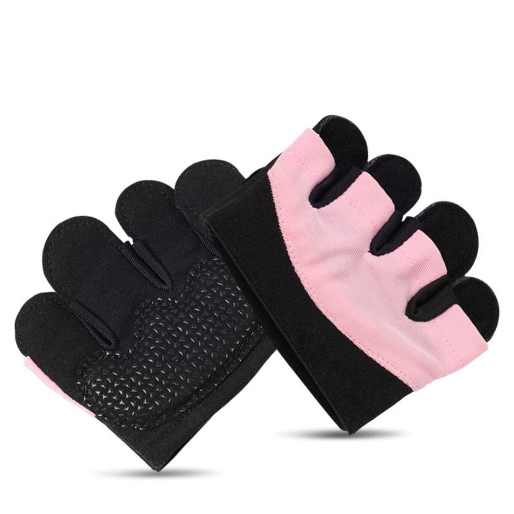 Non-Slip Half Finger Gloves Stretch Fabric Barbell Short Gloves New Palm Pad Sports