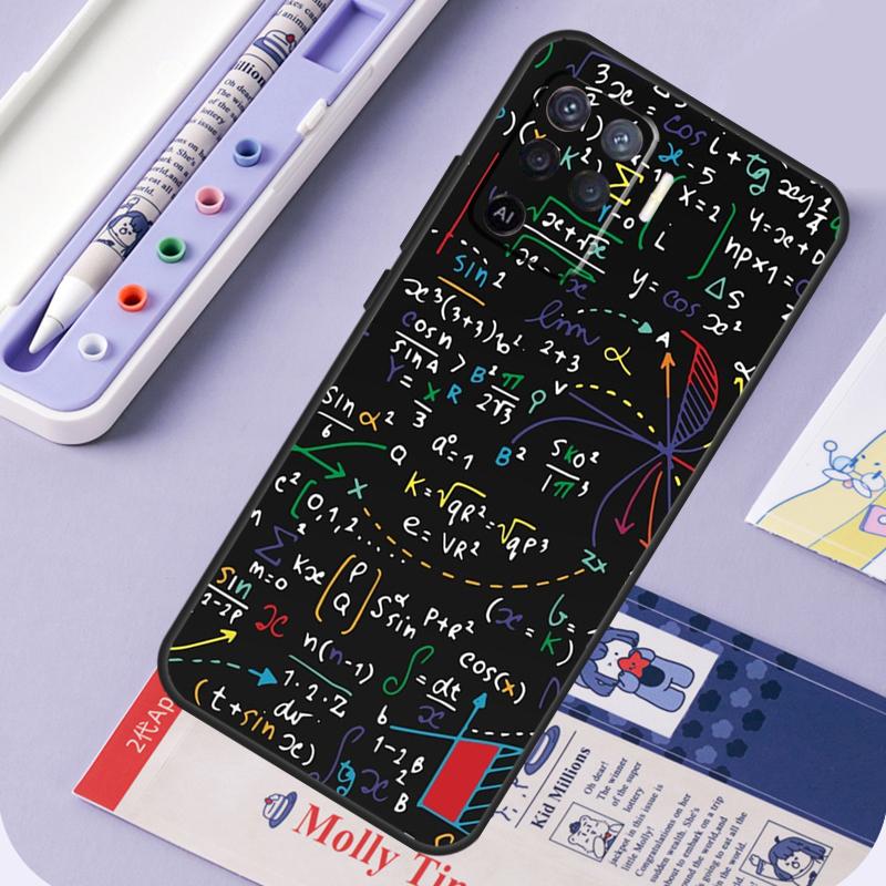 Physics Science Maths Formula For Oppo A60 A80 A40 A94 A74 A54 A15 A18 A38 A58 A78 A98 A16 A76 A96 A57 A17 A77 A5 Pro Case
