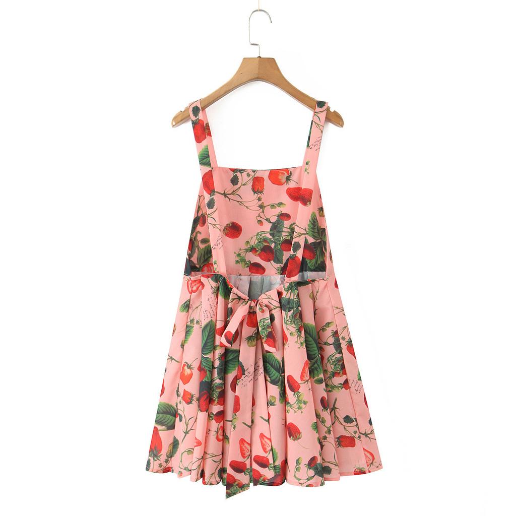 French sweet age-reducing vacation style seaside beach suspender dress summer unique chic shirt skirt set