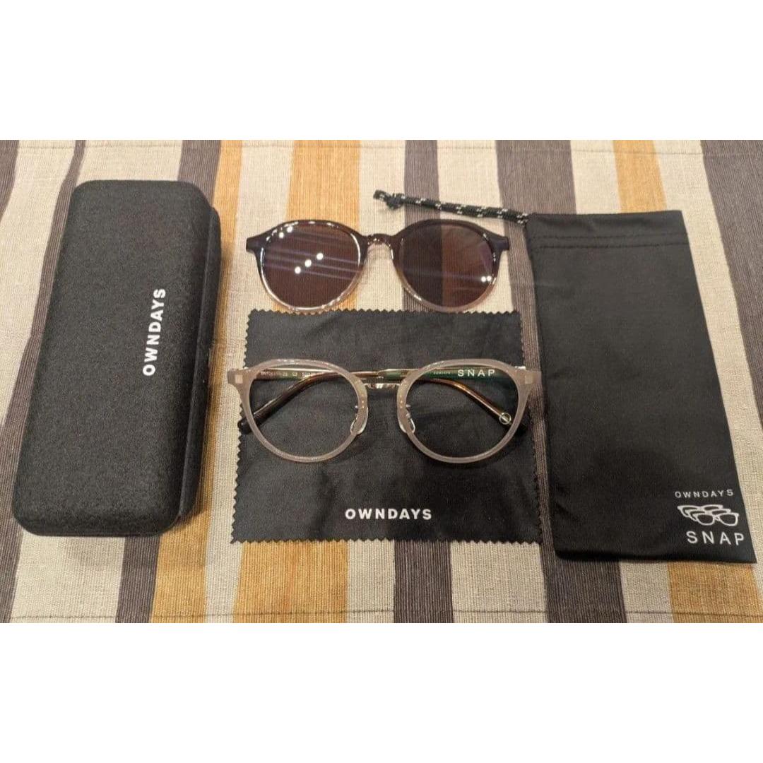 Used OWNDAYS SNAP glasses sunglasses set