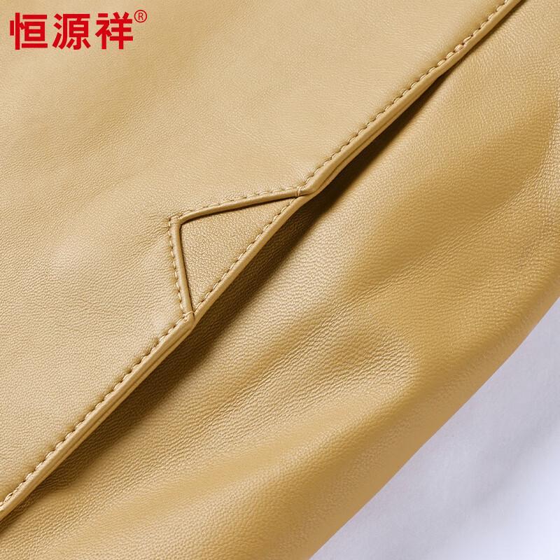 Hengyuanxiang Men's Genuine Lambskin Biker Jacket