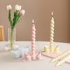 1pcs 3D Bow Candle Holder Mold ,DIY Gypsum Candelabra Decorative Ornaments Epoxy Resin Casting Mould Home Decoration