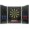 Elektronisches Dartboard E-Dartboard mit Türen, Holzoptik, LED-Anzeige, Sprachansagen, 6 Darts, 24 Ersatzspitzen