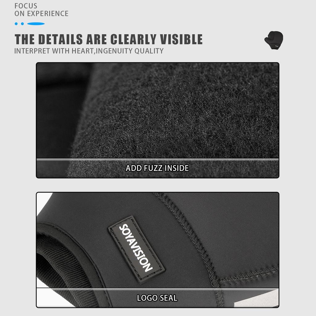 Thick Motorcycle Handlebar Muffs Protective Motorcycle Scooter ATV UTV Winter Warmer Gloves Grip Handle Bar Muff Rainproof Warm