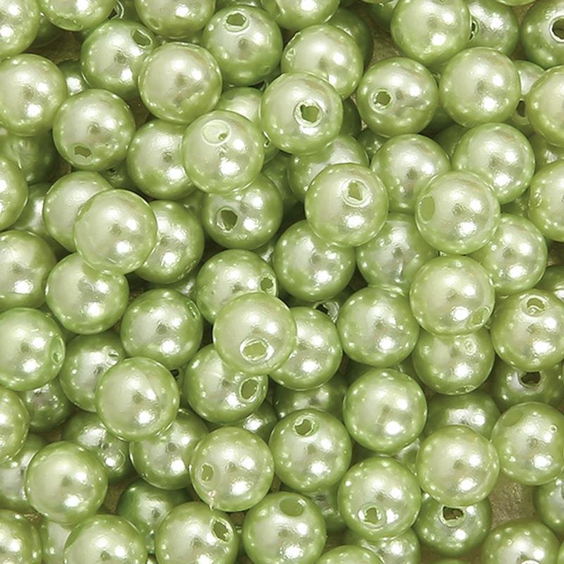 DIY Acrylic Pearl Beads: Round, Loose Beads for Handmade Jewelry Accessories, Bracelets, Necklaces, and Earrings.