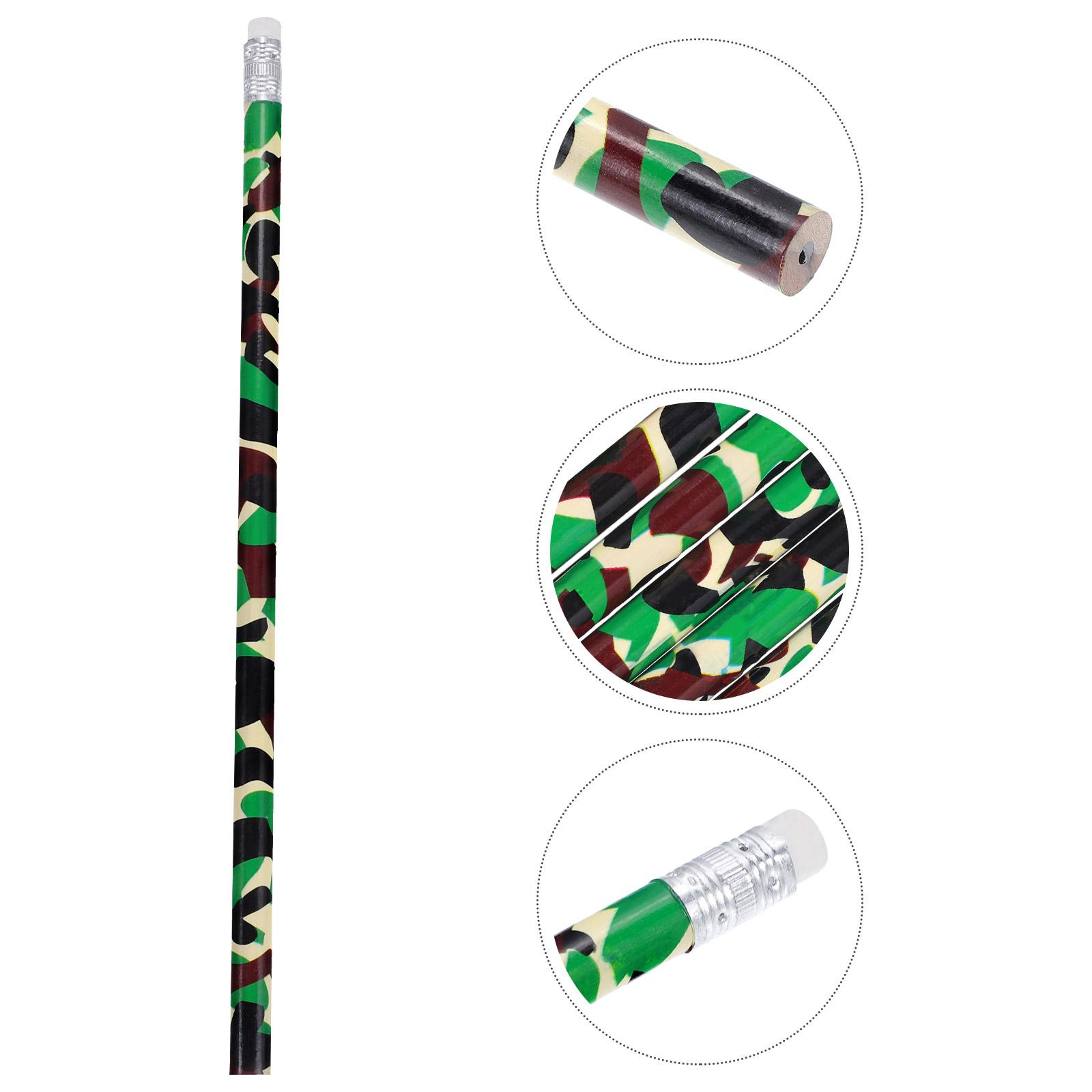 

50 Pcs Pencils for Kids Camouflage School Supplies Wooden Drawing Student Teacher Toddler камуфляжний