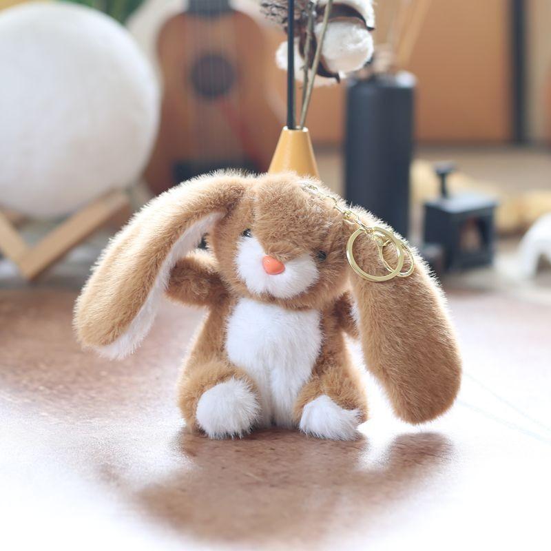 Rabbit Plush Cute Toy Keychain Pp Cotton Stuffed Bag Decor Gift For Kids Girls