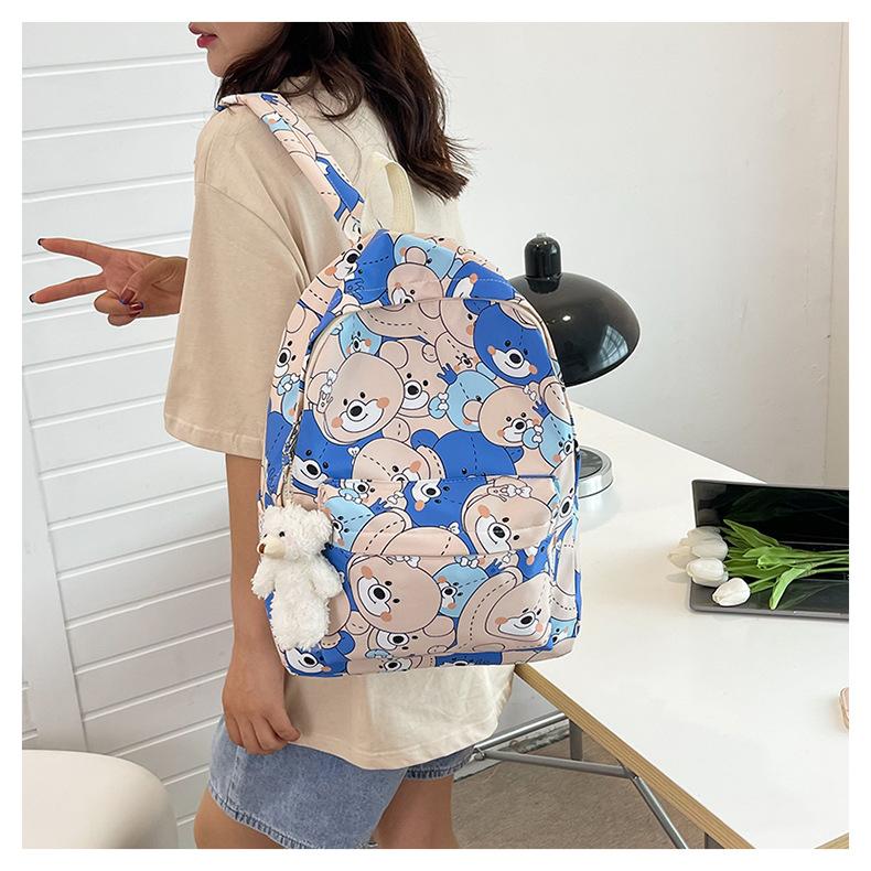 Schoolbag1011 new personalized backpack graffiti middle school student schoolbag women's outdoor leisure travel backpack without pendant