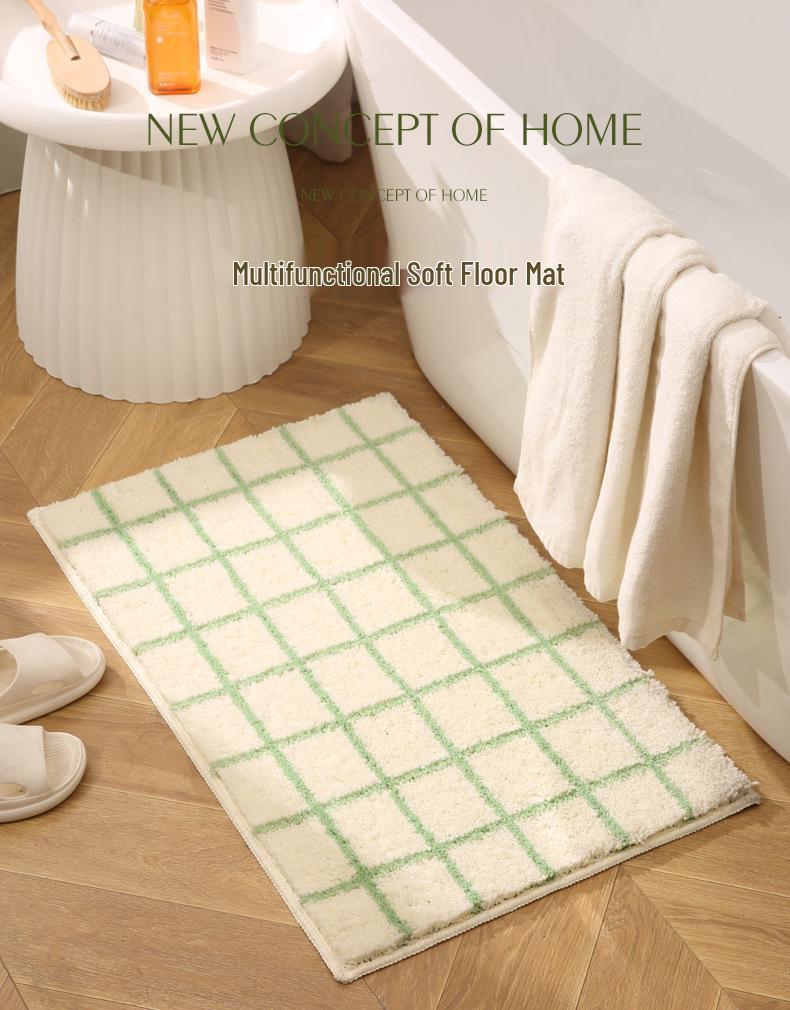 Korean-Style Non-Slip Water-Absorbing Floor Mat for Bathroom, Entrance, or Bedroom