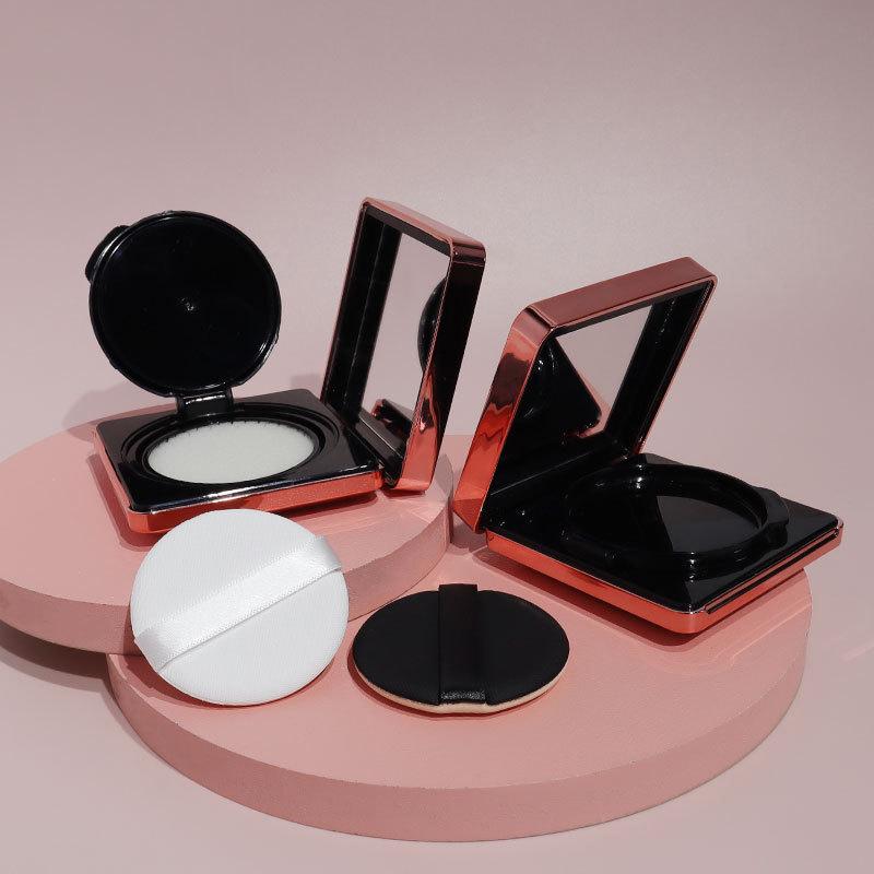 Square Empty Air Cushion Puff Box Portable Cosmetic Makeup Case Container With Powder Sponge Mirror For Bb Cream Foundation