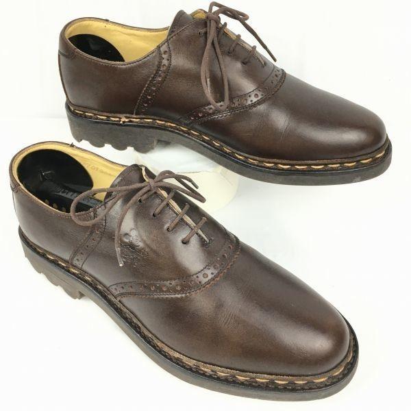 

Disney Collab Donaldson Handmade Leather Saddle Shoes Mickey Print Size 24.0 Brown