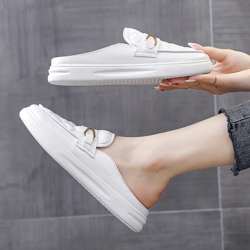 Women Baotou Half Slippers Summer New Comfortable Casual Mules Shoe Lightweight All-match Women Lazy Flat Shoes Zapatos De Mujer